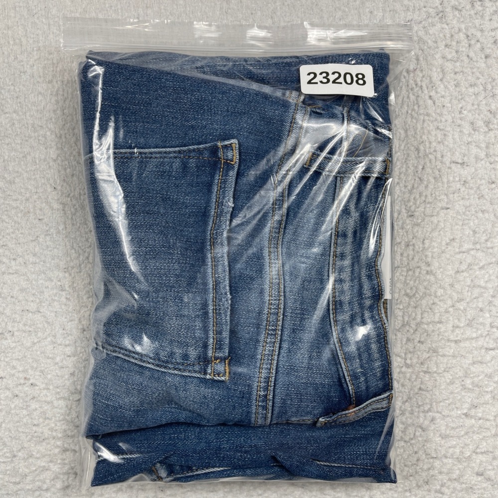Vervet Olivia Wide Leg Jeans Womens 31 Blue High‎ Rise Raw Hem Casual T5920 - Picture 10 of 10